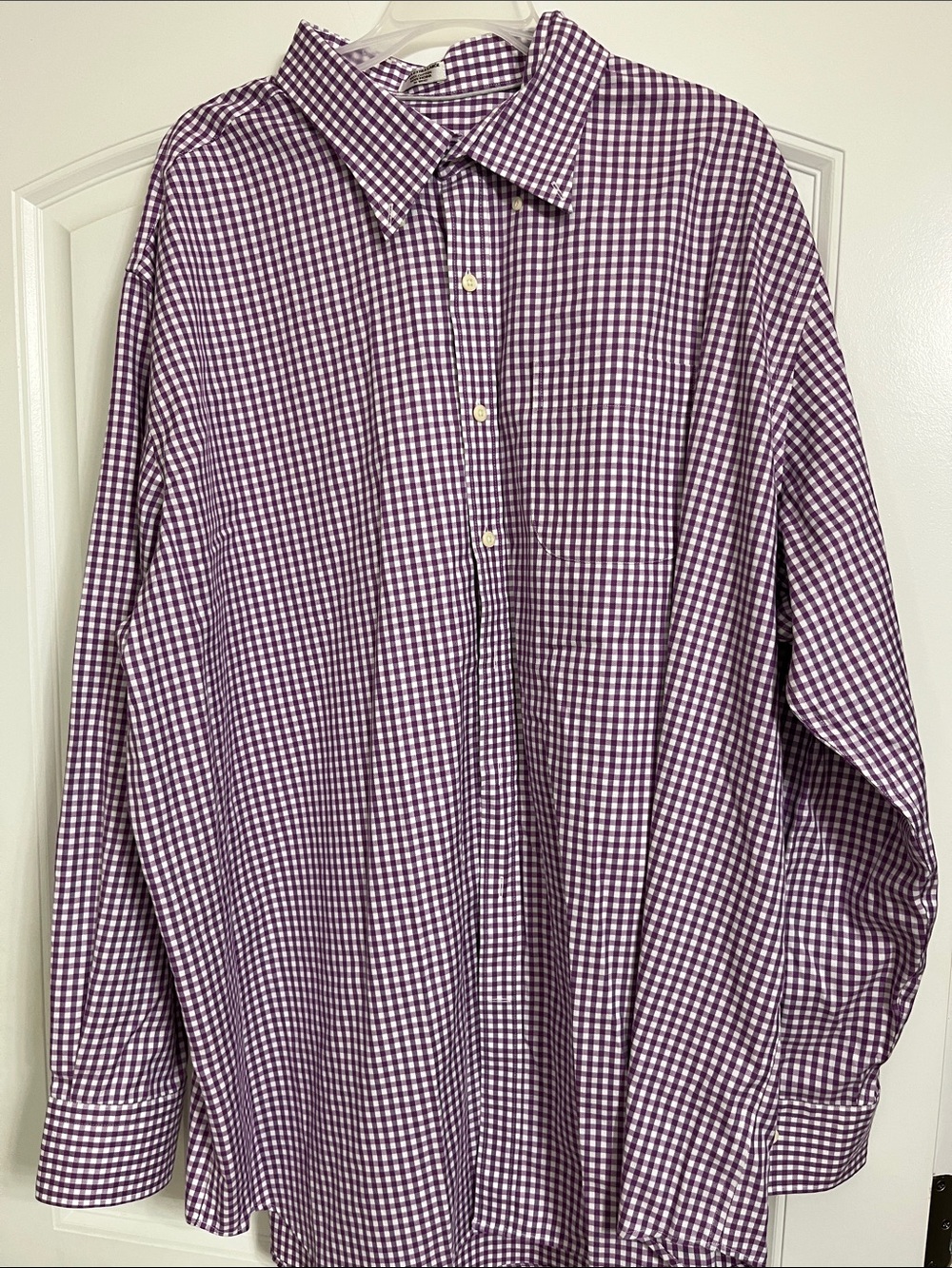 Peter Millar Purple Gingham Button-Down Shirt